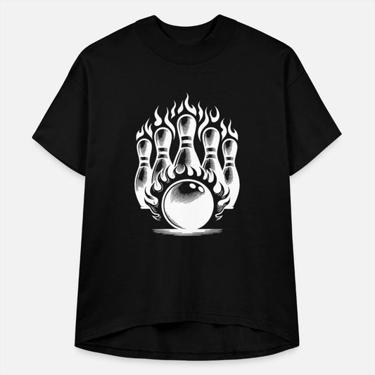 Bowling Ball And Bowling Pins On Fire