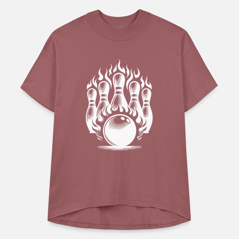 Bowling Ball And Bowling Pins On Fire