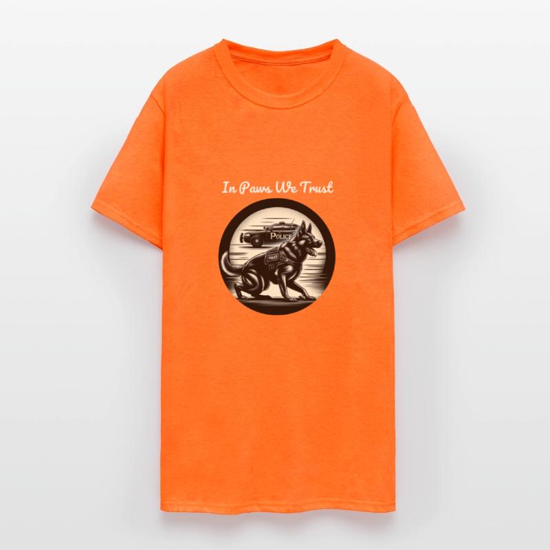 Brave Police Dog in Action Design