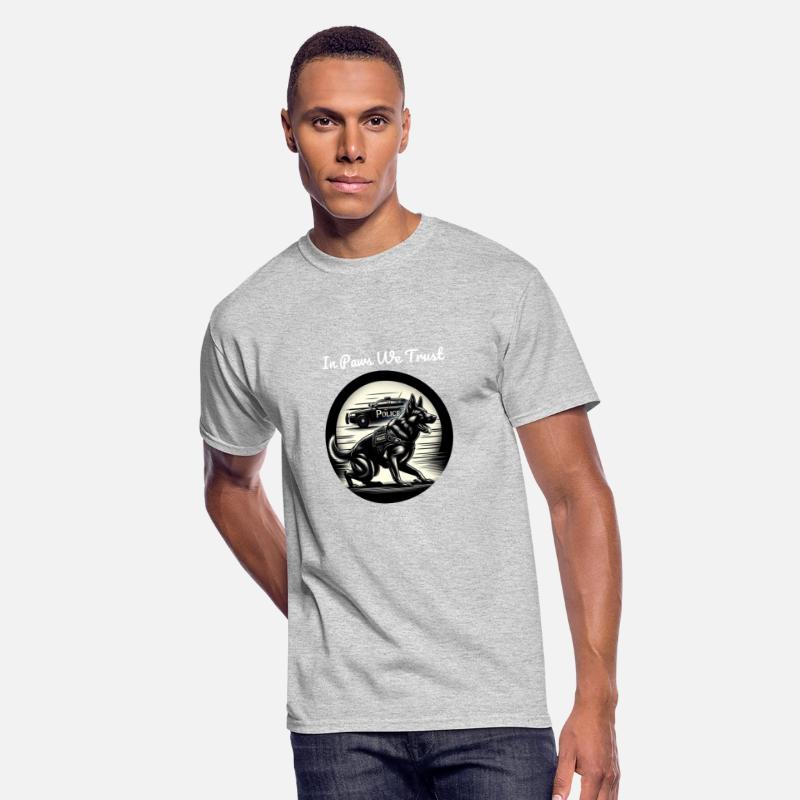 Brave Police Dog in Action Design