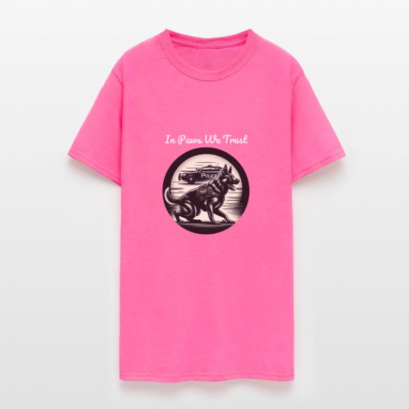 Brave Police Dog in Action Design