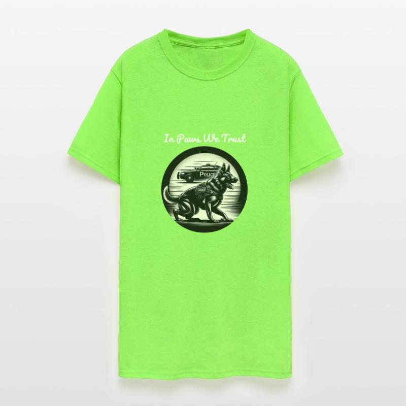 Brave Police Dog in Action Design