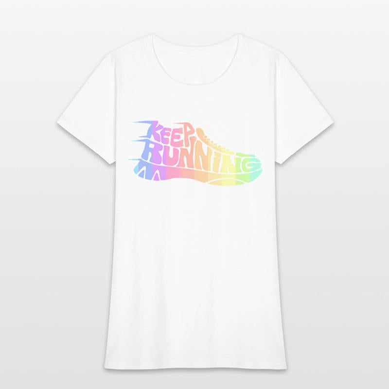Bright Rainbow Keep Running Runner
