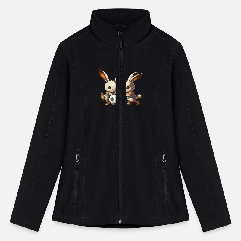 Bunnies playing football soccer cute bunny ball