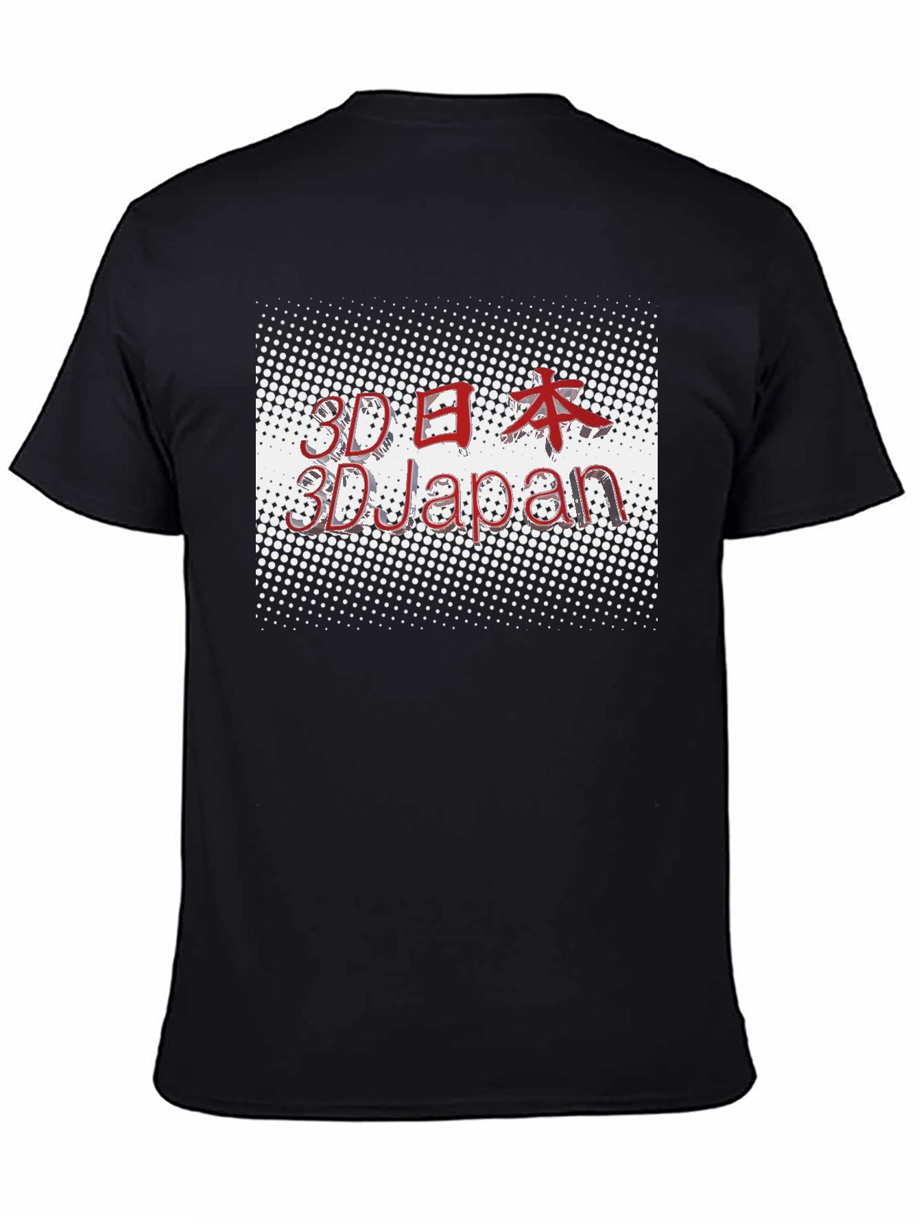 3D Japan Black T-Shirt
