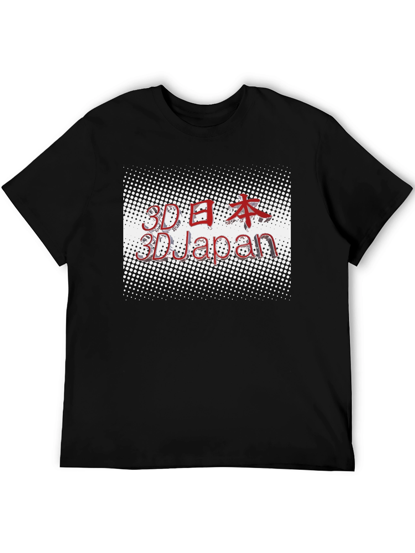 3D Japan Black T-Shirt