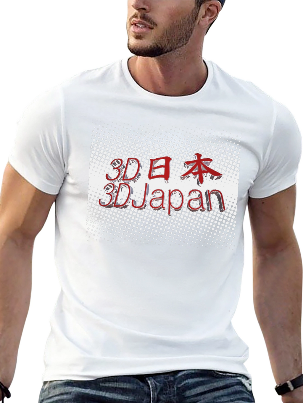 3D Japan Black T-Shirt