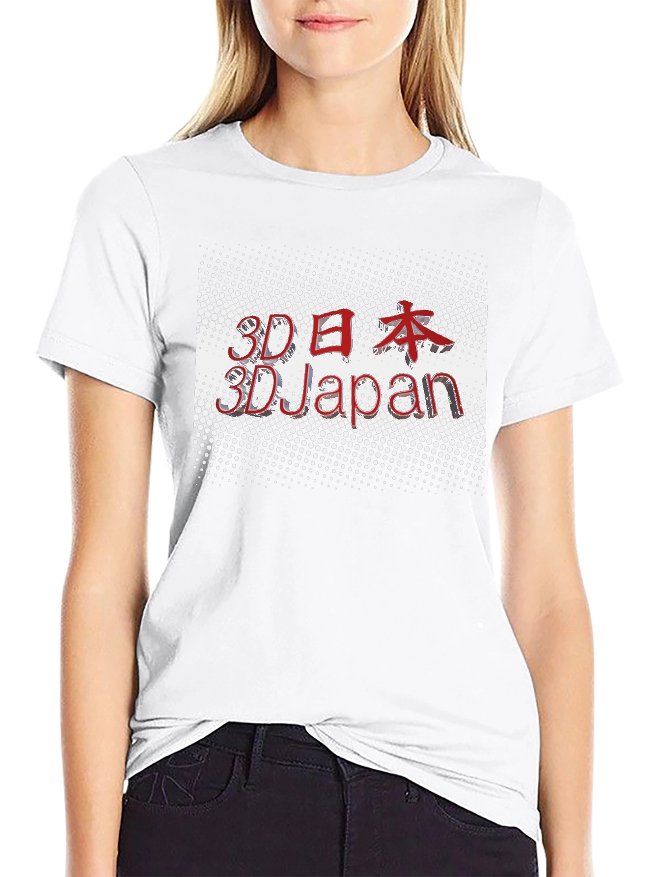 3D Japan Black T-Shirt