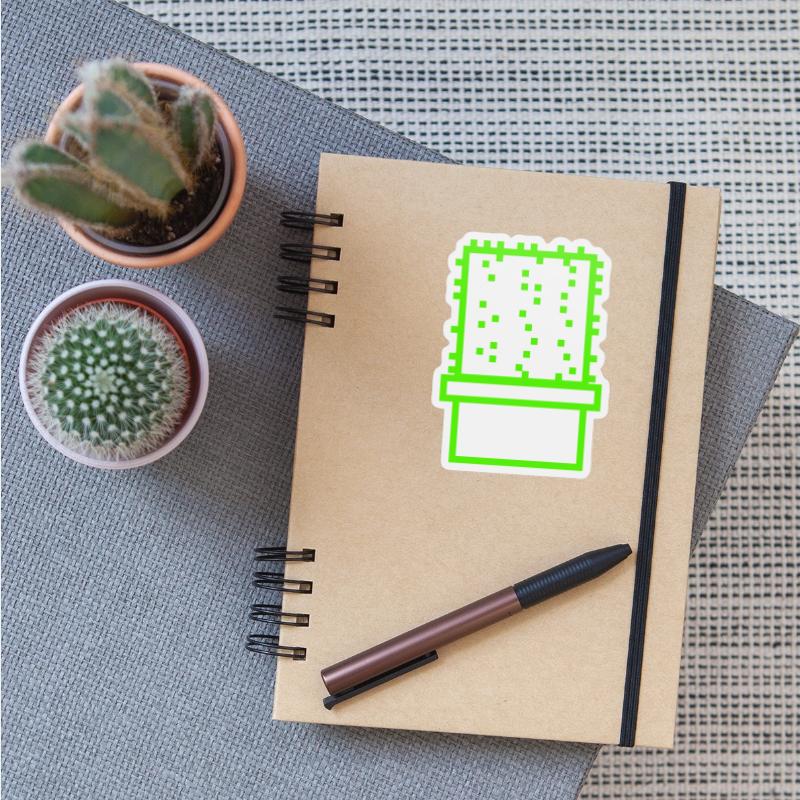 Cactus Cacti Retro Video Game Pixel Flower Pot