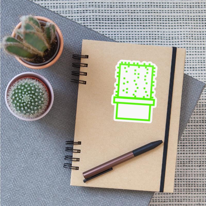 Cactus Cacti Retro Video Game Pixel Flower Pot
