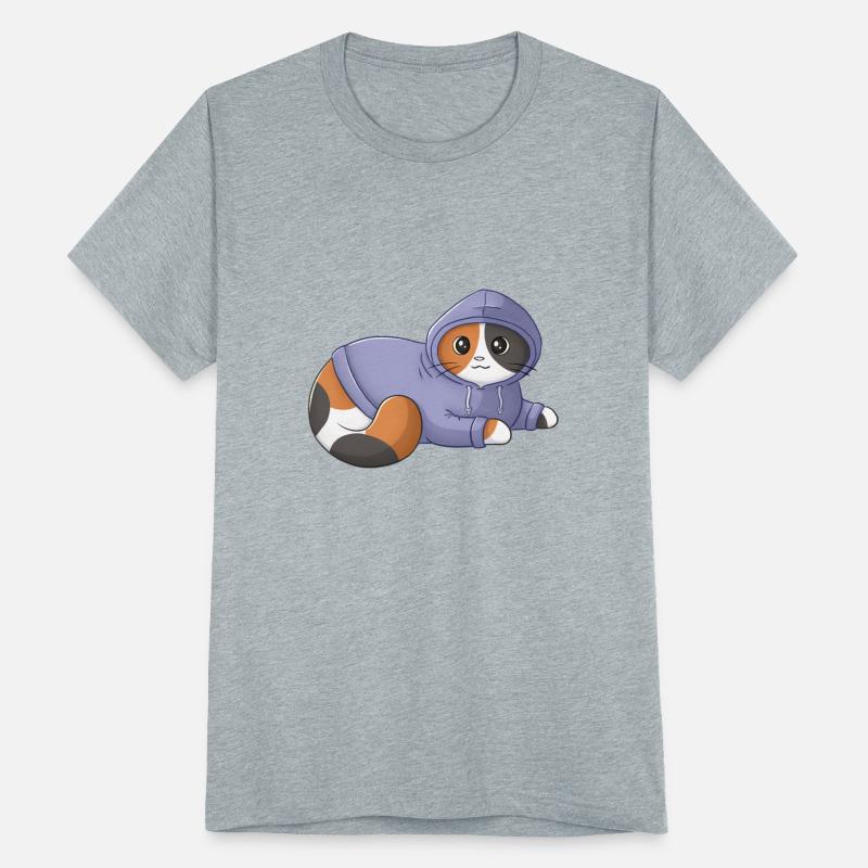Calico Cat In Purple Hoodie