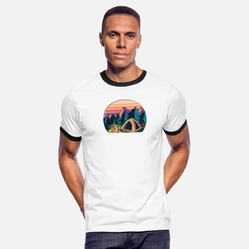 Camper Outdoor Tent Campfire And Cocktails