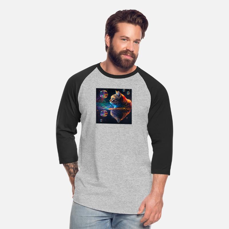 Cat in Space Reflections Colorful