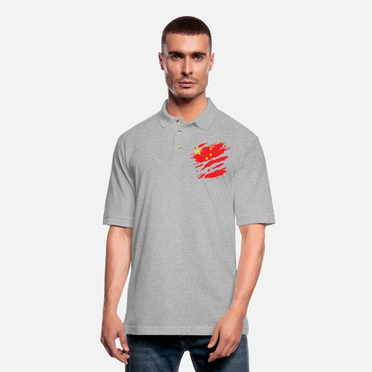 China - national flag, scratches, cracks