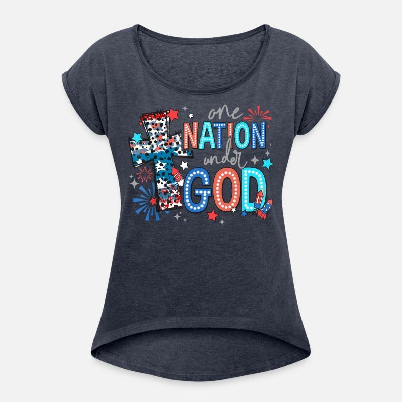 Christian Cross 4th Of July One Nation Under God