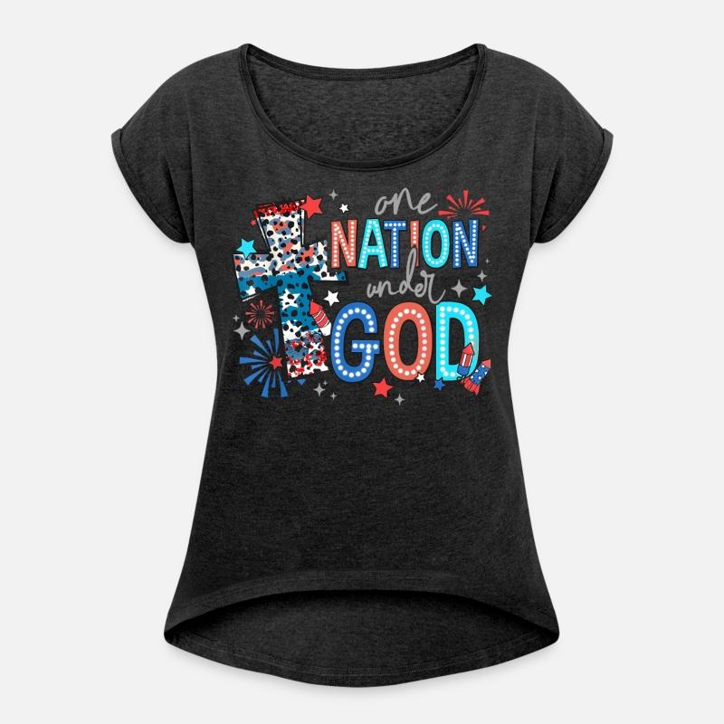 Christian Cross 4th Of July One Nation Under God