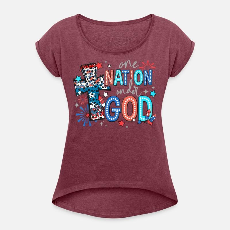 Christian Cross 4th Of July One Nation Under God