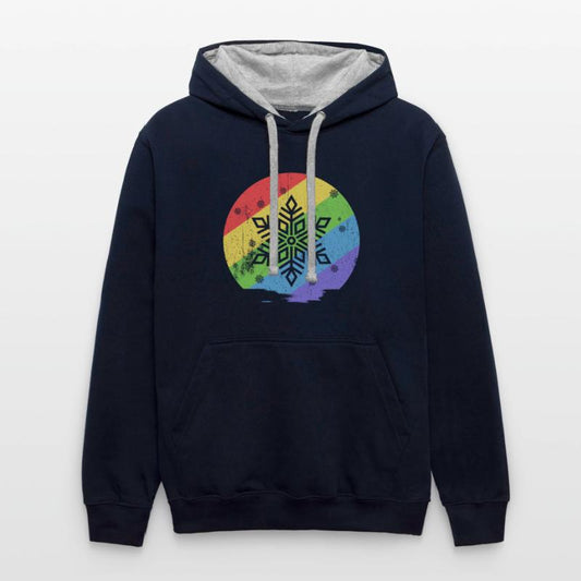 Christmas snowflake rainbow