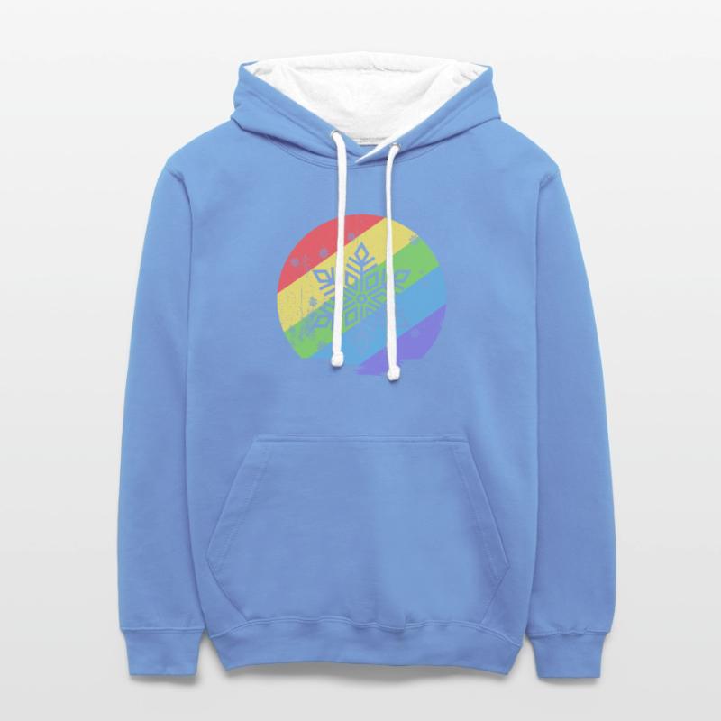 Christmas snowflake rainbow