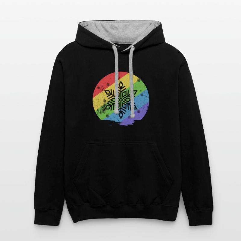 Christmas snowflake rainbow