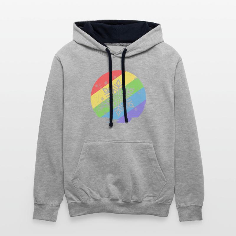 Christmas snowflake rainbow