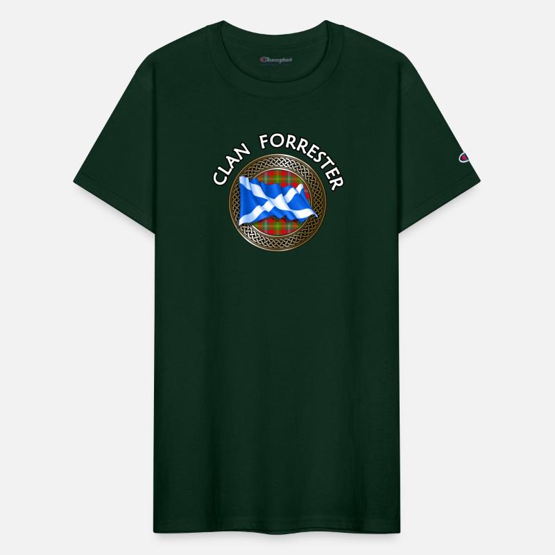 Clan Forrester Crest & Tartan Knot Flag