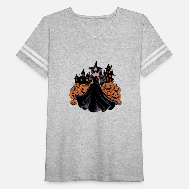 Classy Witch With Pumpkins Halloween