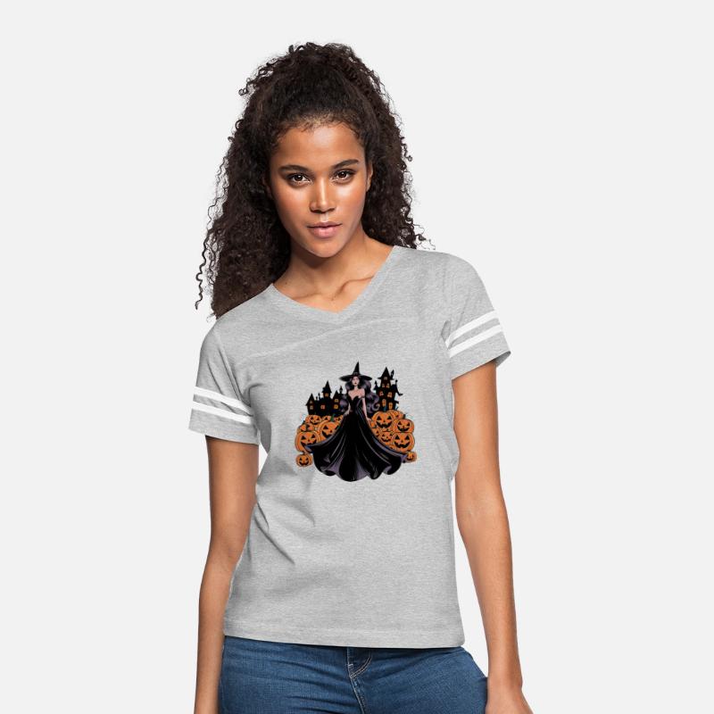 Classy Witch With Pumpkins Halloween