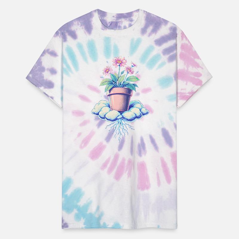 Cloud Garden – Floating Plant Surreal Risograph T-