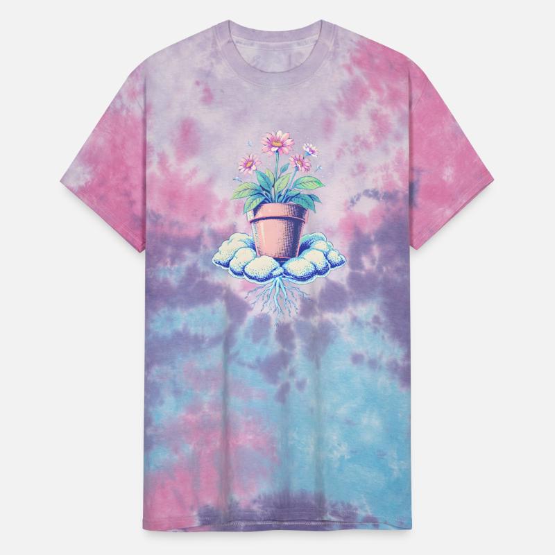 Cloud Garden – Floating Plant Surreal Risograph T-