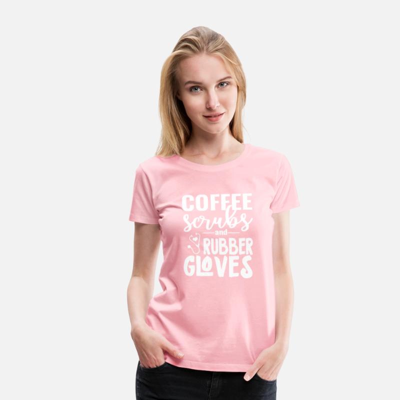 Coffee Scrubs And Rubber Gloves For Nurses Cna