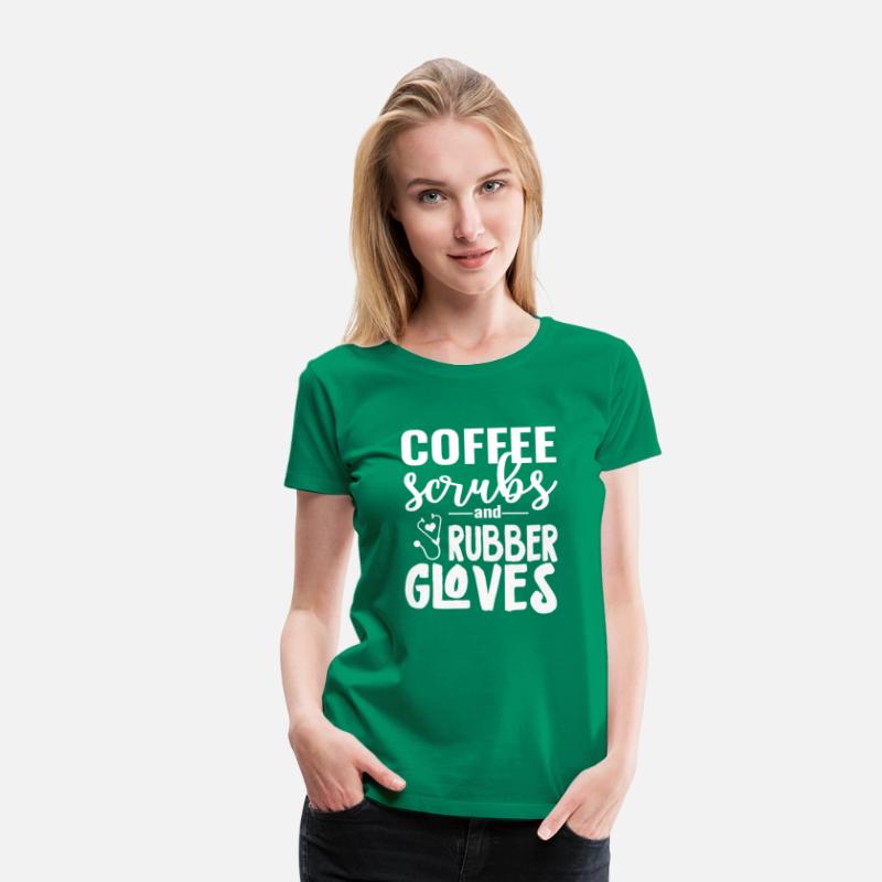 Coffee Scrubs And Rubber Gloves For Nurses Cna