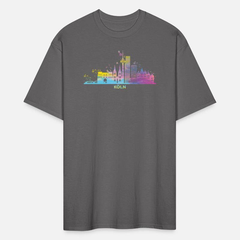 Cologne skyline colorful cityscape cologne