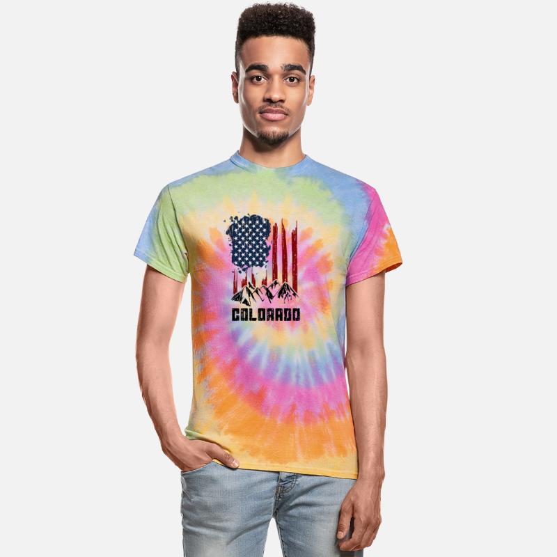 Colorado Mountains US Flag - Colorado