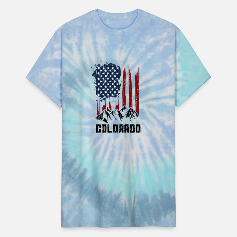 Colorado Mountains US Flag - Colorado