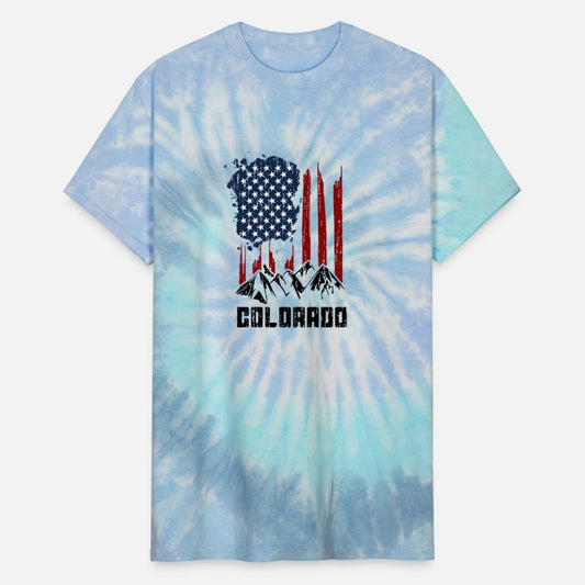 Colorado Mountains US Flag - Colorado