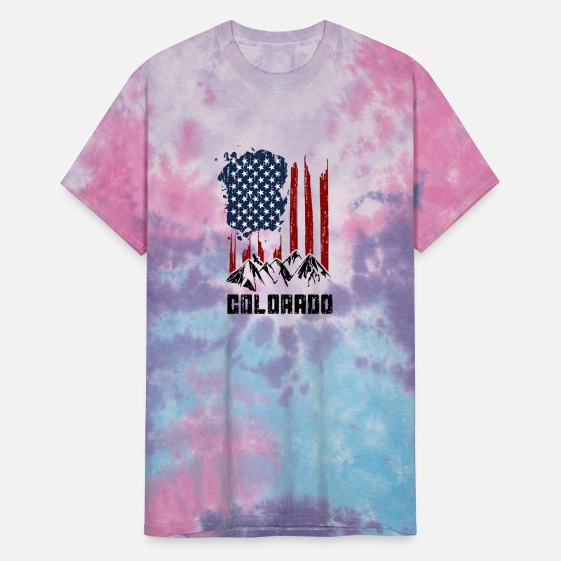 Colorado Mountains US Flag - Colorado