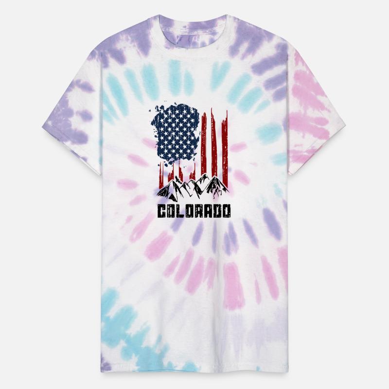 Colorado Mountains US Flag - Colorado