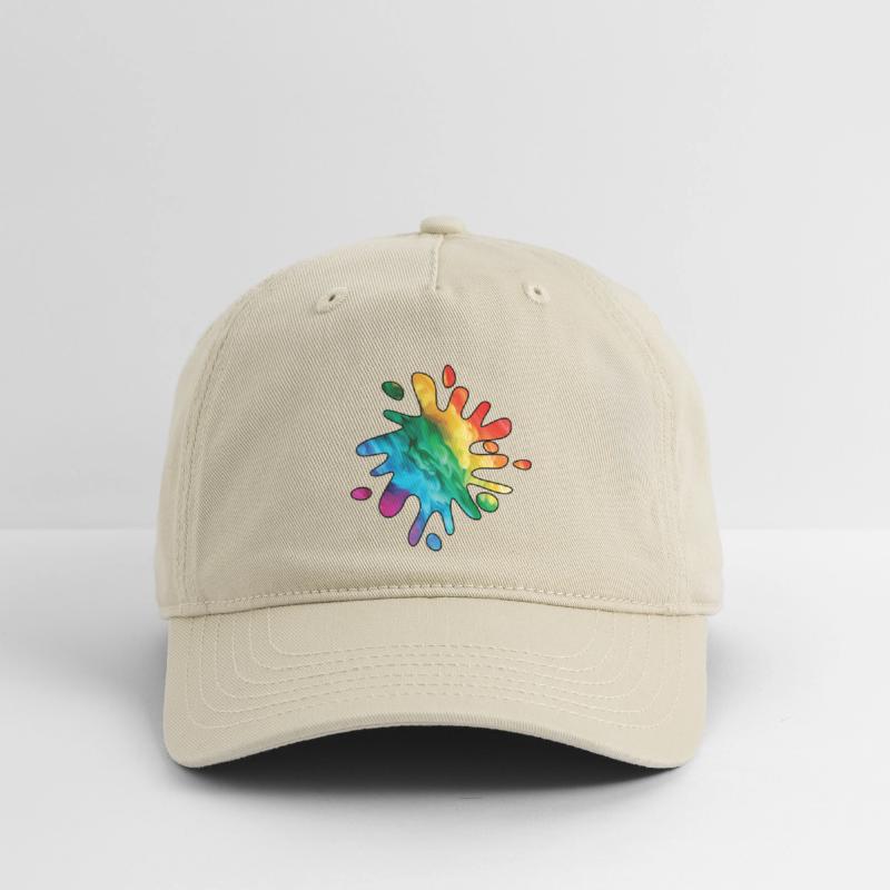 Colorful Rainbow Paint Splatter With Smoke And Fog