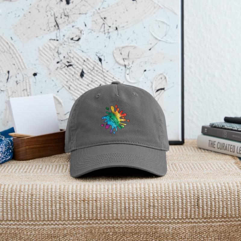 Colorful Rainbow Paint Splatter With Smoke And Fog