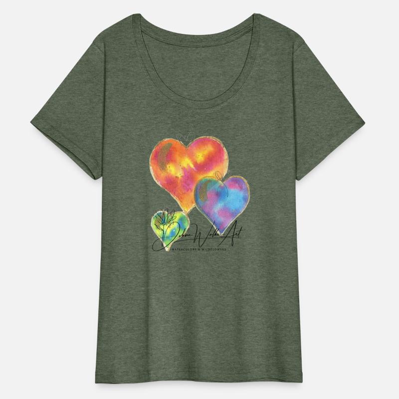 Colorful Watercolor Heart Balloons