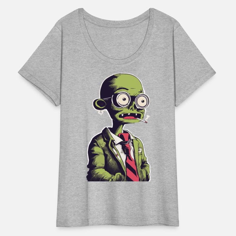 confused smoking alien