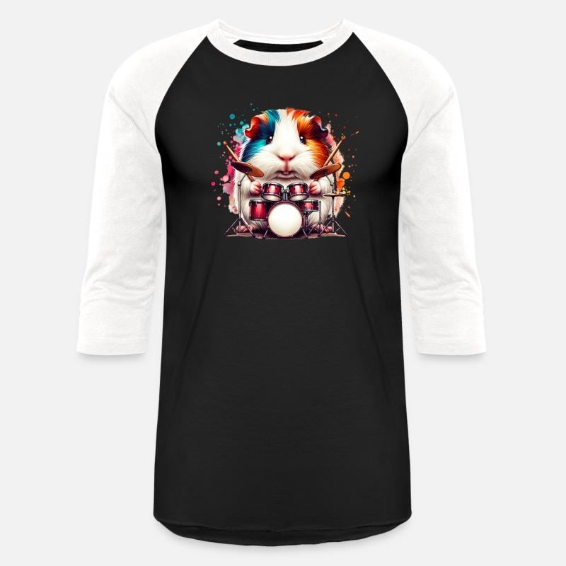 Cool Guinea Pig Drummer Rodent Band