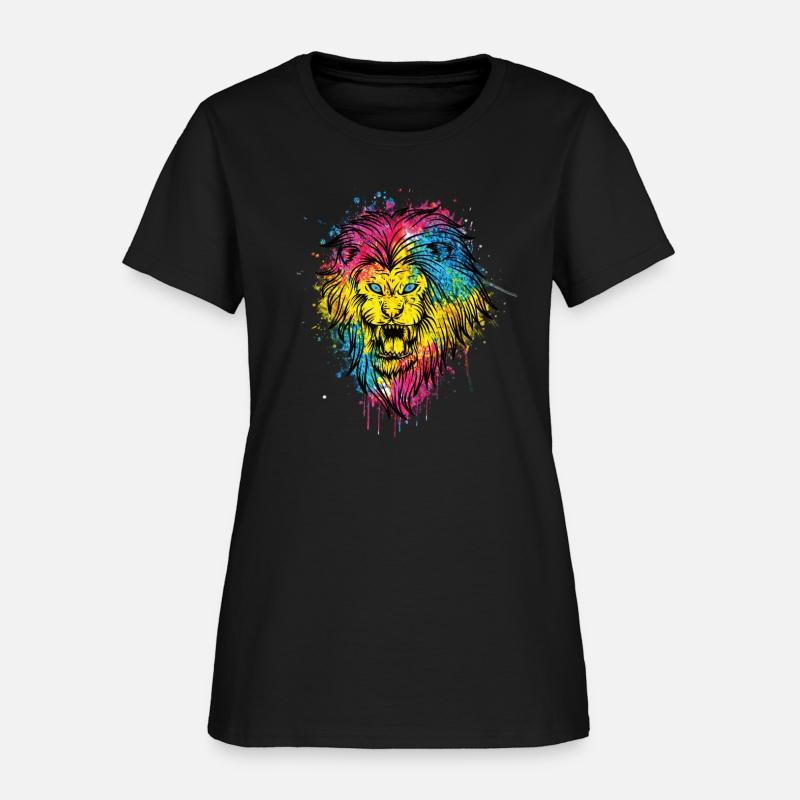 Cool Lion Head Design with Bright Colorful