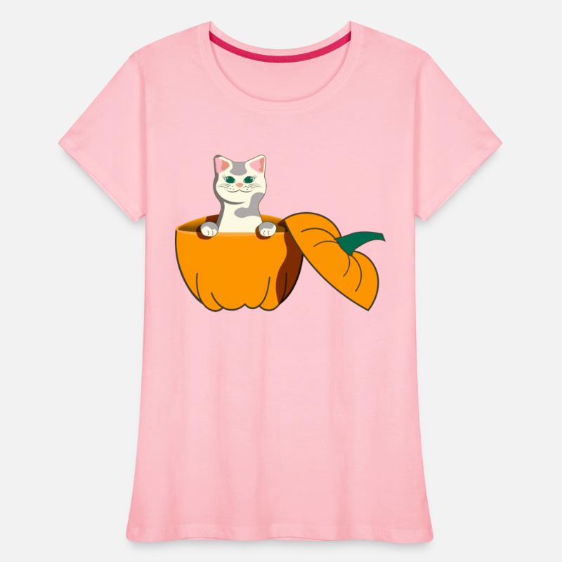Cute cat inside Halloween pumpkin jack o lantern