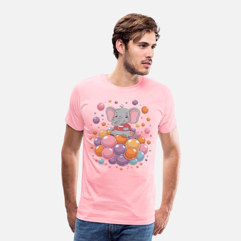 Cute Elephant with Colorful Bubbles for a Kid