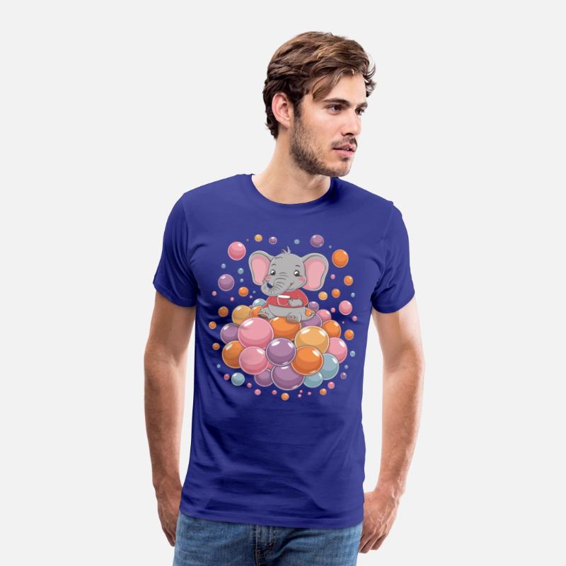 Cute Elephant with Colorful Bubbles for a Kid