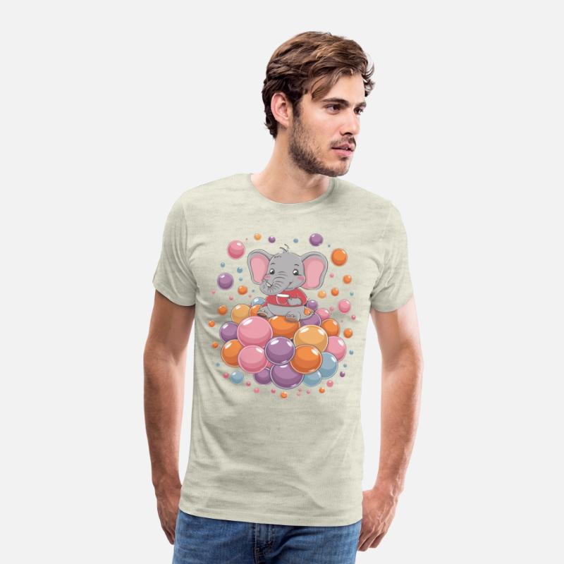 Cute Elephant with Colorful Bubbles for a Kid