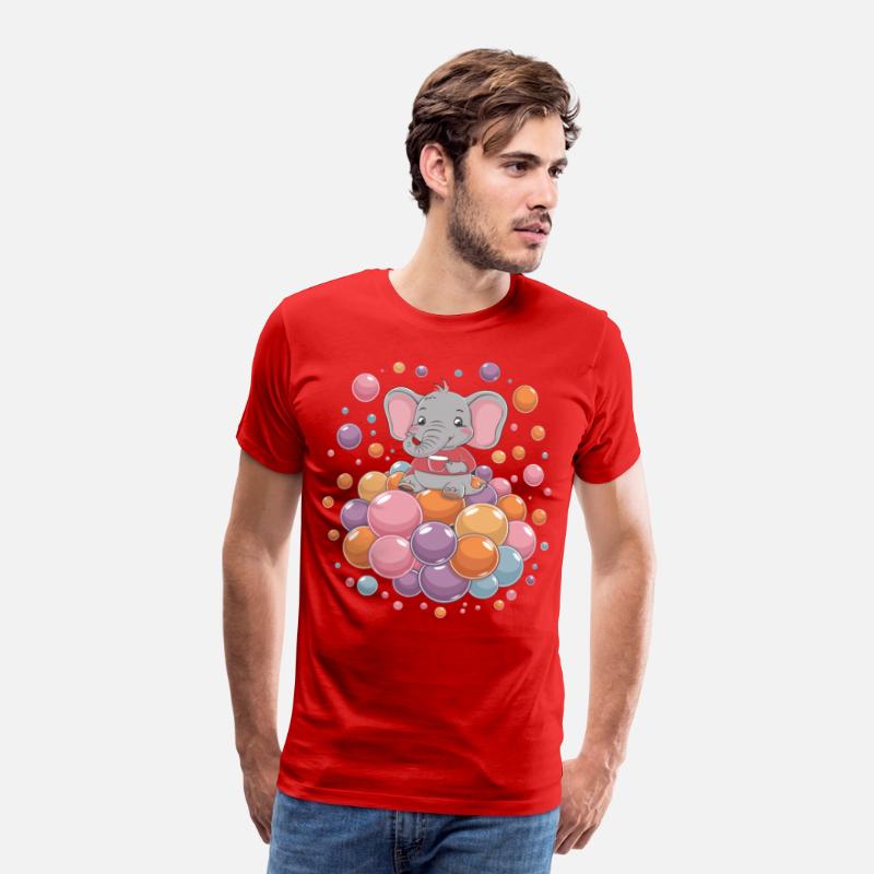 Cute Elephant with Colorful Bubbles for a Kid