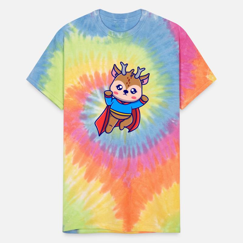 Cute super deer cartoon icon illustration gifts